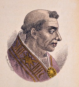 Porträt von Papst Hadrian II. (867-872) von Italian School