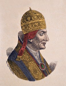 Porträt von Papst Gregor VIII (1187) von Italian School