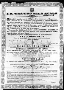Plakat für I.R. Teatro alla Scala, 