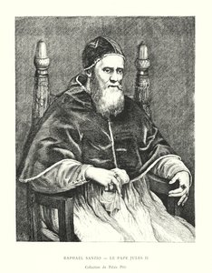 Raffael Sanzio, Papst Julius II., Sammlung des Pitti-Palastes (Gravur)