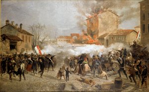 Revolutionen von 1848, Fünf Tage von Mailand: Aufständische erobern am 22. März das Porta Tosa (Gemälde)