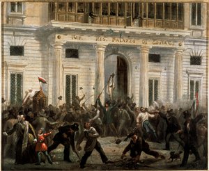 Revolutionen von 1848, Fünf Tage von Mailand: Aufständische erobern den Regierungspalast am 18. März