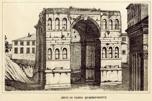 Rom: Arco di Giano Quadrifronte von Italian School