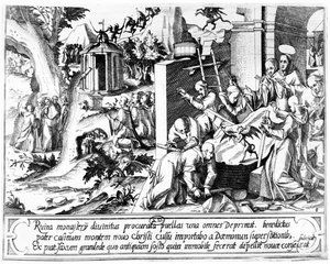 Heiliger Bruno gründet das Kartäuserkloster von Italian School