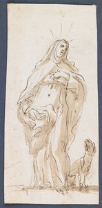 Heilige Margareta von Cortona, spätes 17. Jahrhundert von Italian School