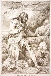 Salvator Rosa, italienischer Barockmaler, Dichter und Druckgrafiker (Stich) von Italian School