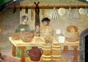 Wurst- und Käseverkäufer von Italian School