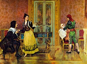 Szene aus der Oper "Der Barbier von Sevilla" von Gioachino Rossini