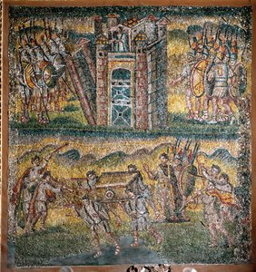 Szenen aus dem Buch Josua: Die Einnahme von Jericho, Die sieben Priester, die die Bundeslade tragen