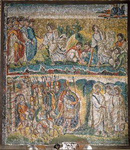 Szenen aus dem Buch Josua: Die Einnahme von Jericho, Die sieben Priester, die die Bundeslade tragen