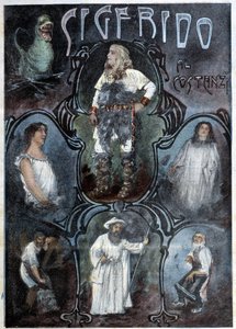 Sigfrido von Al Costanzi (Siegfried, Held der deutschen Mythologie, entsprechend dem skandinavischen Sigurd, Oper von Wagner) - in "La Tribuna Illustrata" von Italian School