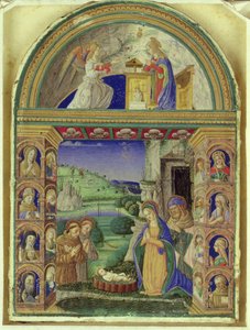 Die Verkündigung, die Anbetung des Kindes durch die Jungfrau Maria, St. Joseph, St. Antonius von Padua und St. Franziskus
