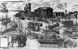 Die Ankunft von Henri III. von Frankreich im Lido von Venedig am 8. Juli 1574, 1591 von Italian School