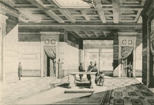 Das Haus des Caius Cornelius Rufus wie es war (Gravur) von Italian School