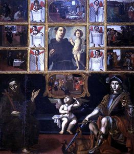 Die Wunder des Heiligen Antonius, mit St. Franziskus und St. Michael von Italian School