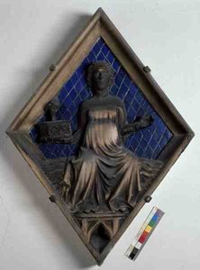 Der Mond, Reliefkachel vom Campanile
