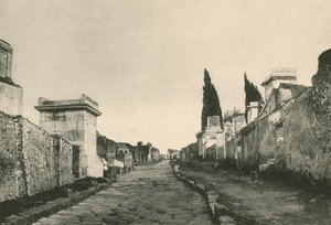 Die Straße der Gräber wie sie ist (Gravur) von Italian School