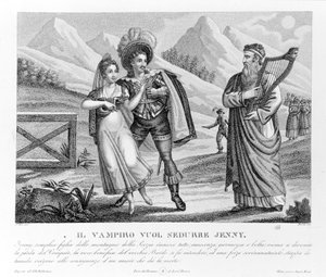 Der Vampir verführt Jenny, Illustration aus 