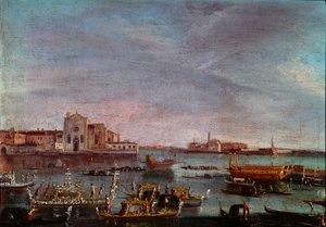 Die Regatta auf dem Canal Grande in Venedig Anonymes Gemälde des 18. Jahrhunderts Venedig, Museo Correr von Italian School
