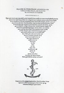 Titelseite der Adagia von Erasmus, gedruckt von Aldus Manutius in Venedig, 1508 von Italian School