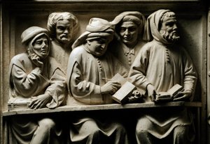 Universitätslehre: Studenten (Detail) von Italian School