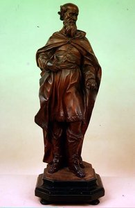 Venezianische Statue eines bärtigen männlichen Heiligen von Italian School