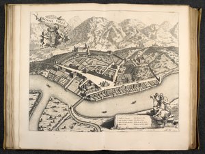 Ansicht von Aosta, Piemont, Italien
