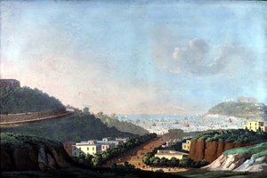 Blick auf Neapel von Capodimonte und den Golf von Pozzuoli