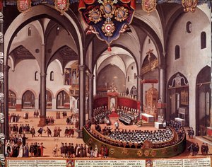 Ansicht des Konzils von Aquileia im Jahr 1596 (Konzil von Aquileia) von Italian School