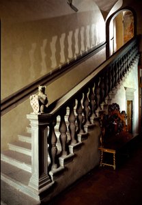 Ansicht der Treppe des Rathauses (Palazzo degli Anziani)