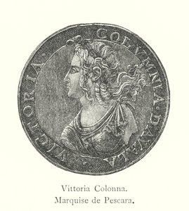Vittoria Colonna, Markgräfin von Pescara (Gravur) von Italian School