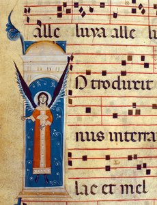 Detail des Engels aus dem Graduale, ca. 1260 (Detail) von Italian School