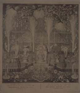 Beleuchtung in der Nähe der Akademie der Schönen Künste in der Silvesternacht 1748 von Ivan Alexeyevich Sokolov