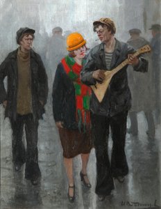 Ein junges Paar, 1920er von Ivan Alexeyevich Vladimirov