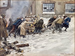 Beschlagnahme von Brennholz von Ivan Alexeyevich Vladimirov (1869-1947)