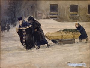 Die Beerdigung des Vaters von Vladimirov, Ivan Alexeyevich (1869-1947)