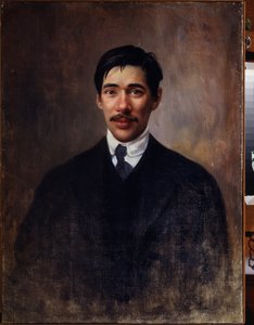 Porträt des Schriftstellers Korney I. Chukovsky (1882-1969). Gemälde von Iwan Kirillowitsch Parkhomenko (1870-1940) von Ivan Kirillovich Parkhomenko