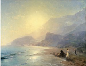 Alexander Puschkin und Prinzessin Maria Raevskaya bei Gurzuf, 1886