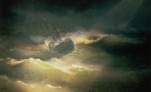 Das Schiff Maria im Sturm von Ivan Konstantinovich Aivazovsky