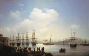 Russisches Geschwader auf dem Überfall von Sewastopol, 1846 von Ivan Konstantinovich Aivazovsky