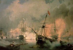 Die Schlacht von Navarino, 20. Oktober 1827