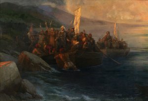 Die Landung von Christoph Kolumbus auf San Salvador, 12. Oktober 1492, 1892