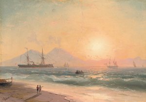 Schiffe bei Sonnenuntergang beobachten