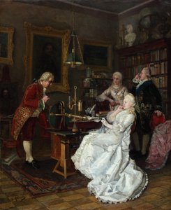 Kaiserin Katharina II. besucht den Gelehrten Mikhail Lomonosov, 1884 von Ivan Kuzmich Fyodorov