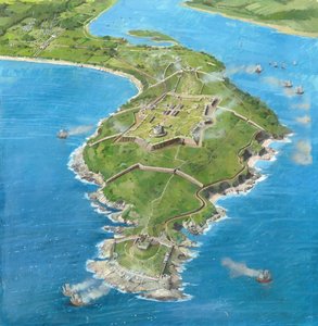 Pendennis Castle während der Belagerung von 1646
