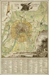Karte von Moskau 1789 von Ivan Marchenkov