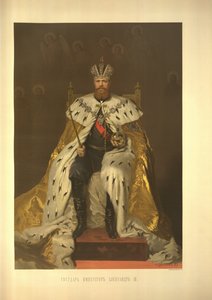 Krönungsporträt des Kaisers Alexander III. aus dem Krönungsalbum, 1883 von Ivan Nikolaevich Kramskoy