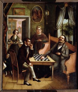 Die Dame-Spieler von Ivan Stepanovich Doshchennikov