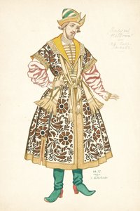 Kostümentwurf für die Oper Die Braut des Zaren von N. Rimski-Korsakow, 1930
