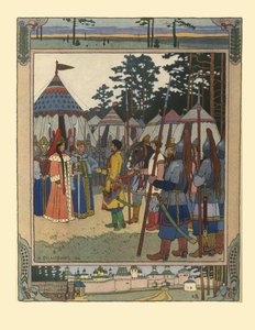 Illustration für das Märchen Marya Morevna, 1901 von Ivan Yakovlevich Bilibin